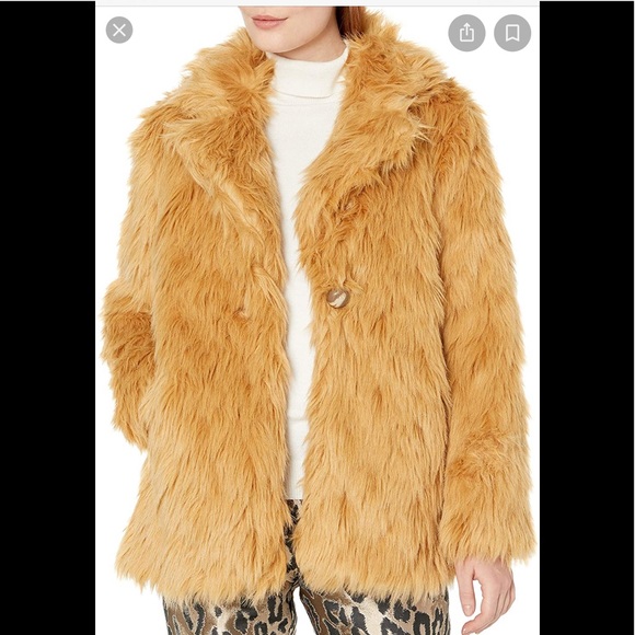🌺 VINCE CAMUTO; BNWT Faux Fur Coat Misses Sz. XL! - Picture 2 of 16
